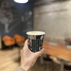 Archetype Coffee - Pistachio rose latte
