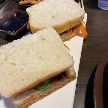 Tokyo Moon OKC - Grilled pork sando, it was good but I think I would of preferred the bai mi - Sushi Bars Near Me - Oklahoma City, Oklahoma