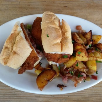 Speisekammer - Wiener schnitzel sandwich with German potatoes. - German Near Me - Alameda, California Speisekammer - Wiener schnitzel sandwich with German potatoes. - German Near Me - Alameda, California
