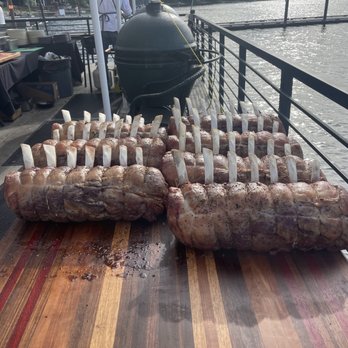 Latitudes Restaurant - a large log of meat on a wooden table - Food Trucks Near Me - Harrison, Idaho Latitudes Restaurant - a large log of meat on a wooden table - Food Trucks Near Me - Harrison, Idaho