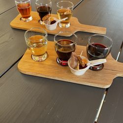 Fireside Winery in the Village - Flight of three. Awesome little cup of treats.