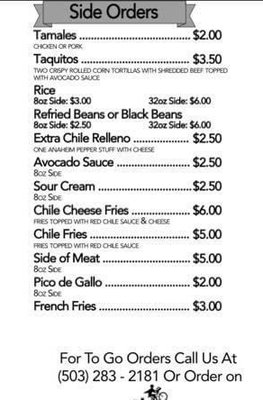 Menu photo 2 Super Burrito Express Portland, OR