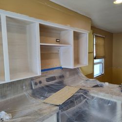 Glacier Peaks Painting - Before cabinets
