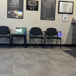 Waiting area where I was offered water, coffee and even popcorn lol. Waiting area where I was offered water, coffee and even popcorn lol.
