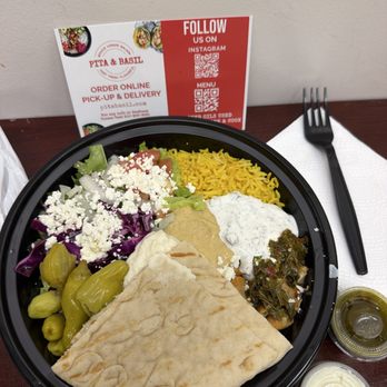 Pita & Basil - Chicken and gyro bowl - Mediterranean Near Me - Manhattan Beach, California Pita & Basil - Chicken and gyro bowl - Mediterranean Near Me - Manhattan Beach, California