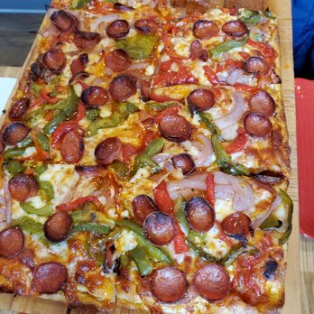 Pizza Shop - Pepperoni square pie. So good! - Pizza Near Me - Newburgh, New York