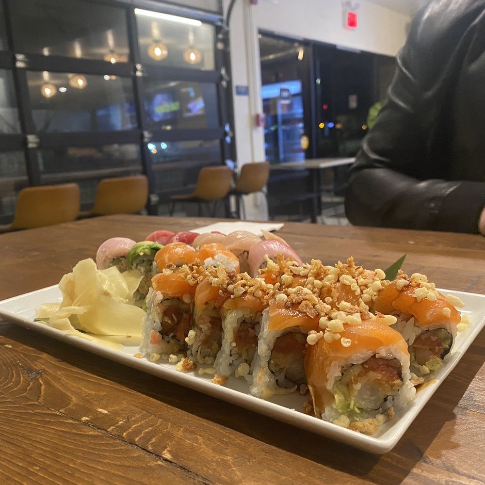 Local Roots - Grandview roll and rainbow roll. - Wine Bars Near Me - Solana Beach, California Local Roots - Grandview roll and rainbow roll. - Wine Bars Near Me - Solana Beach, California