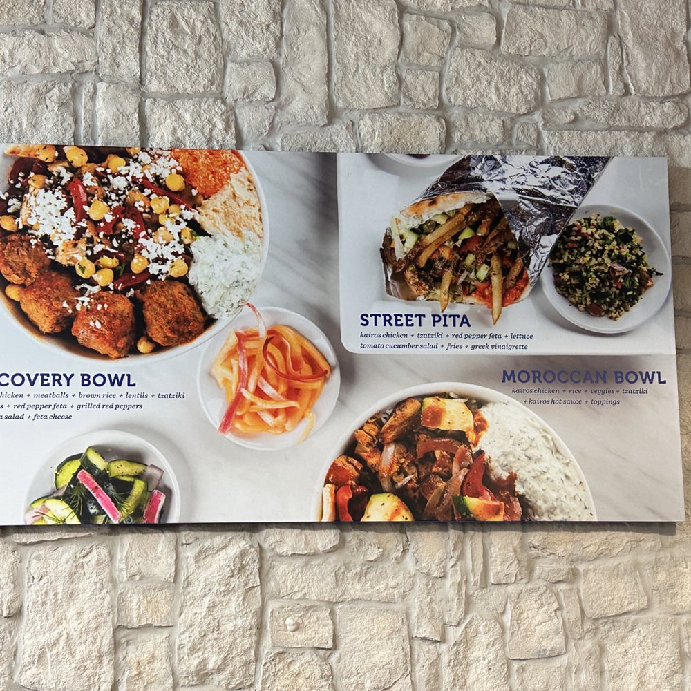 Kairos Mediterranean - a menu for a restaurant - Mediterranean Near Me - Columbia, South Carolina