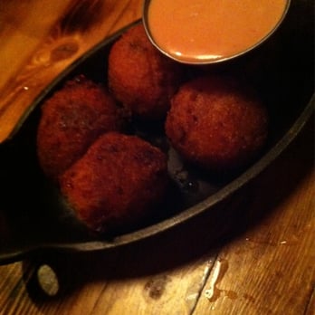 Palomino Bar - Hush puppies with pinky horseradish sauce - Southern Near Me - Milwaukee, Wisconsin Palomino Bar - Hush puppies with pinky horseradish sauce - Southern Near Me - Milwaukee, Wisconsin