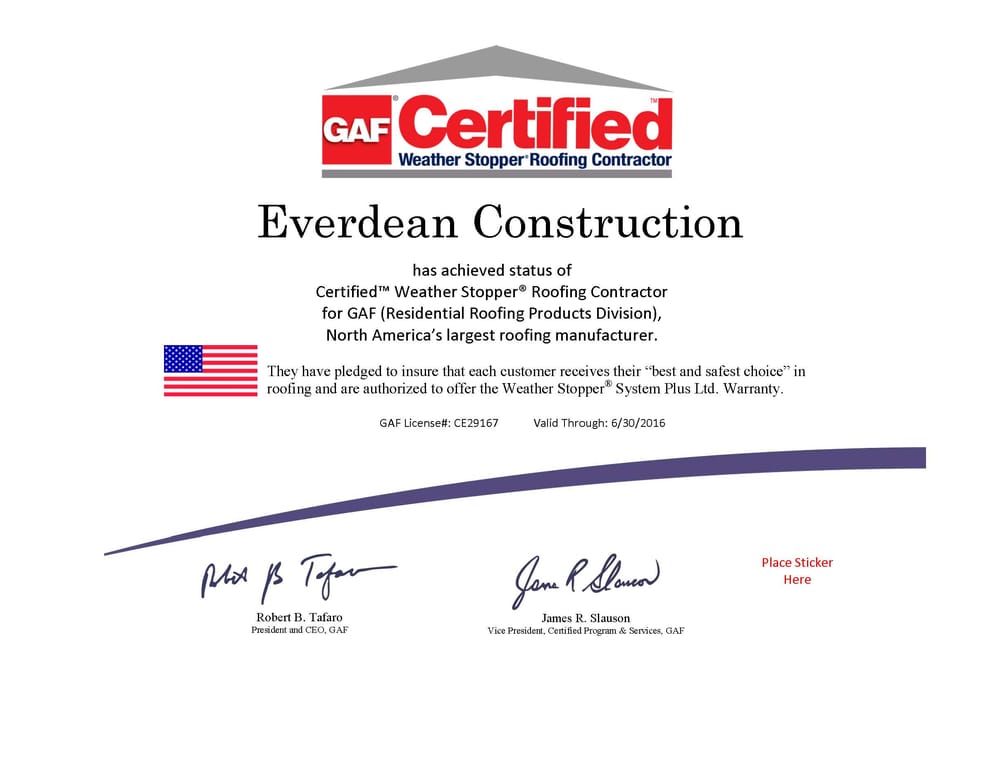 Slide of Everdean Construction & Roofing