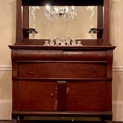 antiques and more on main sylvania georgia - Vintage hutch with mirror