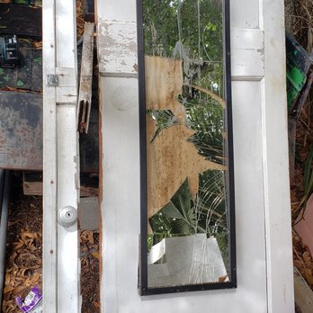 Estate Services - a broken door and a broken window - Handyman Near Me Estate Services - a broken door and a broken window - Handyman Near Me