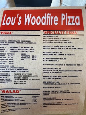 Menu photo 3 Lous Woodfire Pizza San Antonio, TX
