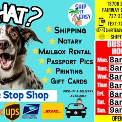 Ship It Easy  - Shipping and Mailing Hudson, Florida
Open Late!