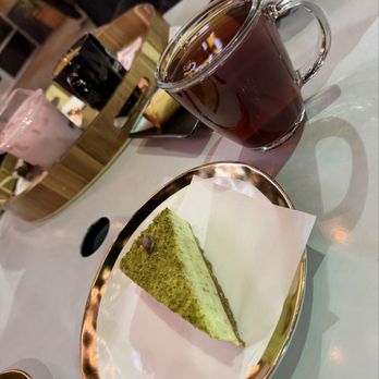 Sana'a Cafe - Yemini Tea, pistachio cheese cake, pink drink - Coffee & Tea Near Me - Elk Grove, California