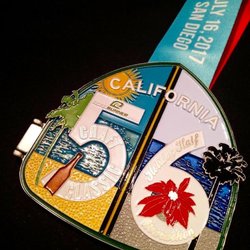 San Diego Holiday Half Marathon - Route 56 Challenge medal, 2017: finishing both the Craft Classic Half and the SD Holiday Half.