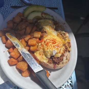 Blue Moose Restaurant - Chorizo Benedict - Breakfast & Brunch Near Me - Breckenridge, Colorado