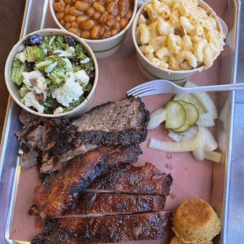 My 4 Sons BBQ - Ribs Plate with Brisket also and Broccoli Salad, BBQ Beans, and Mac N Cheese - Barbeque Near Me - Tacoma, Washington My 4 Sons BBQ - Ribs Plate with Brisket also and Broccoli Salad, BBQ Beans, and Mac N Cheese - Barbeque Near Me - Tacoma, Washington