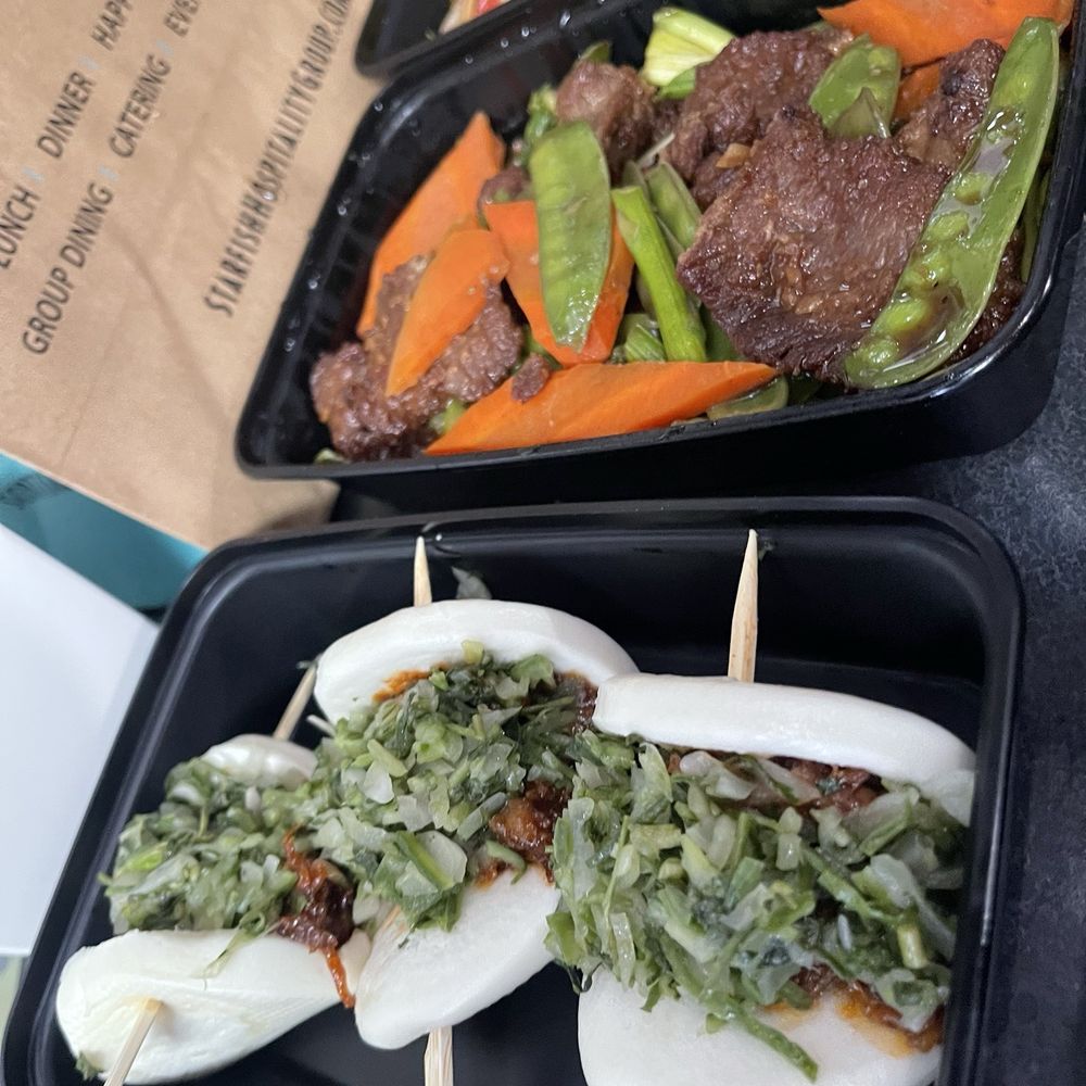 Starfish - 8/2026 takeout braised pork baos, chow mein and Mongolian beef, great flavors - Asian Fusion Near Me - Newport Beach, California Starfish - 8/2026 takeout braised pork baos, chow mein and Mongolian beef, great flavors - Asian Fusion Near Me - Newport Beach, California