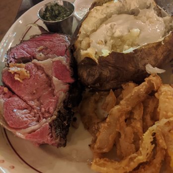 Clearman's Steak 'N Stein - Prime rib, onion rings, and baked potato. - Steakhouses Near Me - Pico Rivera, California