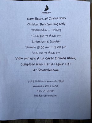 Menu photo 5 Severn Inn Annapolis, MD