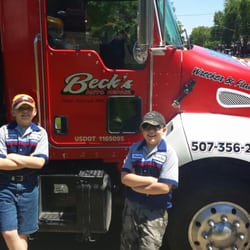 Beck's Auto Repair - New flatbed shined up before the parade