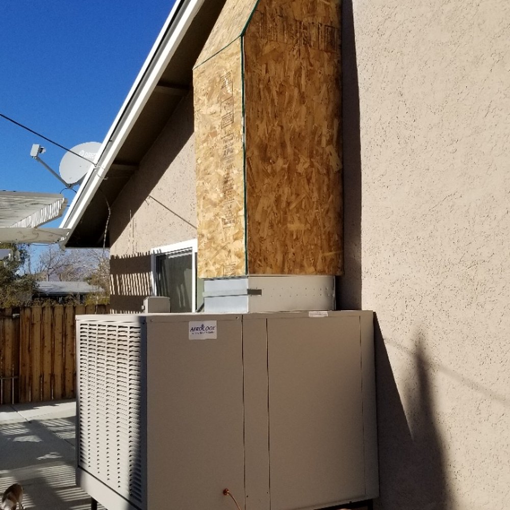 Gentry Air Conditioning - AeroCool 4750 CFM Evap Cooler and new ducting - Heating & Air Conditioning/HVAC Near Me - Ridgecrest, California Gentry Air Conditioning - AeroCool 4750 CFM Evap Cooler and new ducting - Heating & Air Conditioning/HVAC Near Me - Ridgecrest, California