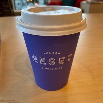Reset Social Cafe - Small ginger latte - SO yummy - Cafes Near Me - London, Ontario