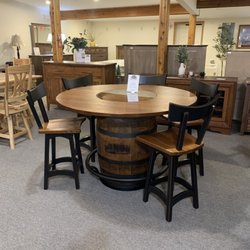 Woodforest Furniture - Jack Daniels barrel tables are a customer favorite