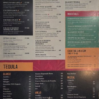Calaca Mamas Cantina - Menu options - Mexican Near Me - Anaheim, California