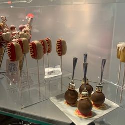 Hot dog and meatball cake pops