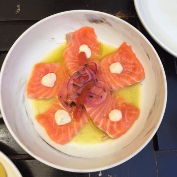 PURO ceviche bar - Salmon crudo with aioli - Wine Bars Near Me - Boston, Massachusetts PURO ceviche bar - Salmon crudo with aioli - Wine Bars Near Me - Boston, Massachusetts