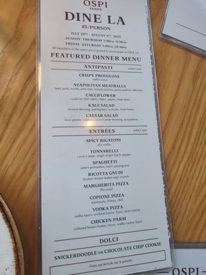 Menu photo 4 Ospi Venice Venice, CA