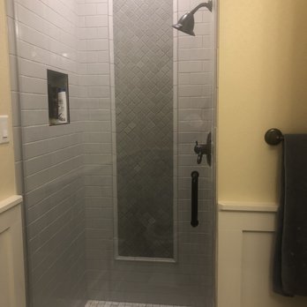 G. Borders - Tile in powder bathrom and also the paneling - Handyman Near Me G. Borders - Tile in powder bathrom and also the paneling - Handyman Near Me