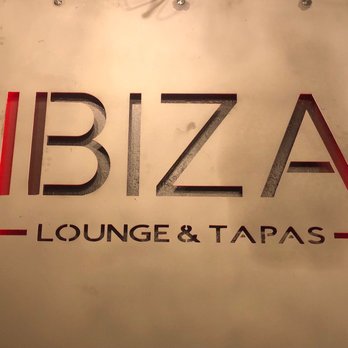 Ibiza Lounge & Tapas - Sign inside restaurant. - Lounges Near Me - Stockton, California