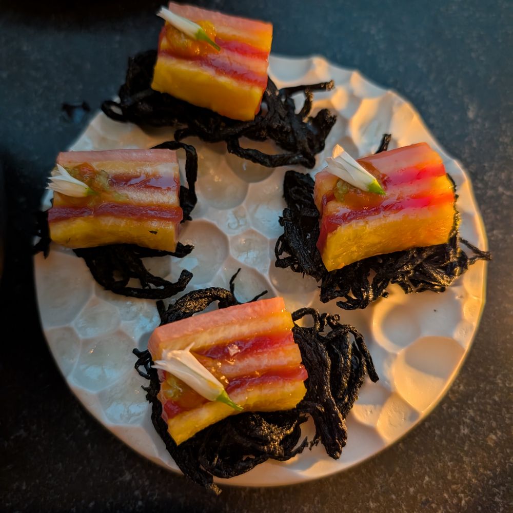 Crown Shy - spicy tuna, pineapple, nori chip - New American Near Me - New York, New York