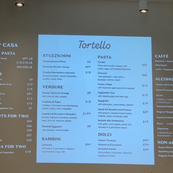 Tortello - Part of the menu at Tortello - Pasta Shops Near Me - Chicago, Illinois Tortello - Part of the menu at Tortello - Pasta Shops Near Me - Chicago, Illinois