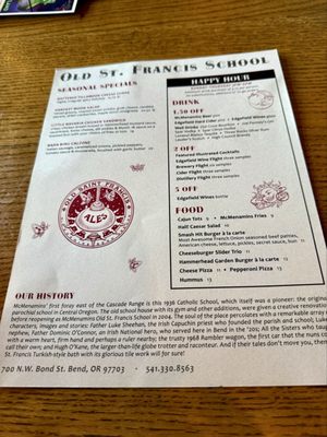 Menu photo 8 McMenamins Old St. Francis School Bend, OR Menu photo 8 McMenamins Old St. Francis School Bend, OR