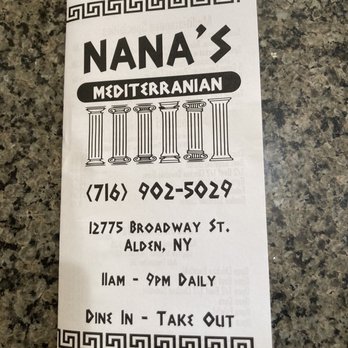 Nana's Mediterrean - To go menu~ - Mediterranean Near Me - Alden, New York Nana's Mediterrean - To go menu~ - Mediterranean Near Me - Alden, New York