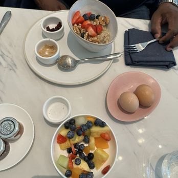 Nettuno - Oatmeal, boiled eggs, fruit and coffee - Italian Near Me - Long Beach, California
