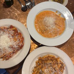 Penne with sausage, ricotta, and spinach, ravioli, Bolognese Penne with sausage, ricotta, and spinach, ravioli, Bolognese
