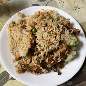 Sarku Japan - Plate of the chicken teriyaki with veg and fried rice - Japanese Near Me - Austin, Texas