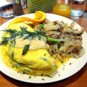 Plums Cafe - Crab Omelette - Breakfast & Brunch Near Me - Costa Mesa, California
