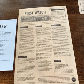 First Watch - Menu - Breakfast & Brunch Near Me - Cherry Hill, New Jersey First Watch - Menu - Breakfast & Brunch Near Me - Cherry Hill, New Jersey