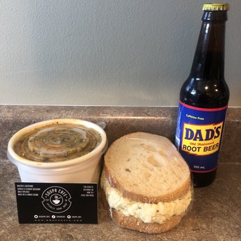 Soupa cafe - Chicken Stew, Egg Salad Sandwich, and Rootbeer. - Soup Near Me - Victoria, British Columbia Soupa cafe - Chicken Stew, Egg Salad Sandwich, and Rootbeer. - Soup Near Me - Victoria, British Columbia
