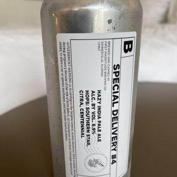 First Magnitude Brewing Company - Special Delivery #4. Awesome hazy IPA with tons of full flavor and only moderate bitterness - Breweries Near Me - Gainesville, Florida First Magnitude Brewing Company - Special Delivery #4. Awesome hazy IPA with tons of full flavor and only moderate bitterness - Breweries Near Me - Gainesville, Florida