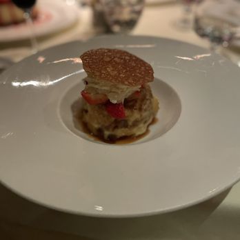 Lu Nello - White bread pudding with vanilla, fresh strawberries and caramel - delicious! - Italian Near Me - Cedar Grove, New Jersey