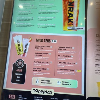 Krak Boba - Menu - Bubble Tea Near Me - Westminster, California Krak Boba - Menu - Bubble Tea Near Me - Westminster, California