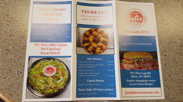 Menu photo 1 Just Julie's Aiken, SC Menu photo 1 Just Julie's Aiken, SC