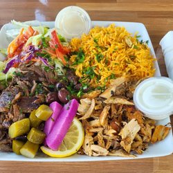 Reef Middle Eastern Restaurant - Mixed Chicken & Beef Shawarma Platter
